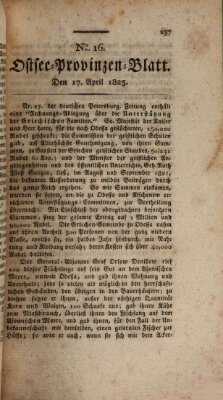 Ostsee-Provinzen-Blatt Donnerstag 17. April 1823