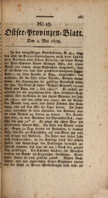 Ostsee-Provinzen-Blatt Donnerstag 1. Mai 1823