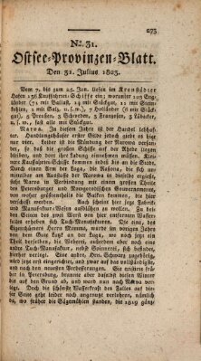 Ostsee-Provinzen-Blatt Donnerstag 31. Juli 1823