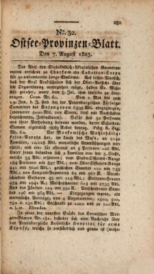 Ostsee-Provinzen-Blatt Donnerstag 7. August 1823