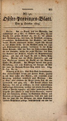 Ostsee-Provinzen-Blatt Donnerstag 9. Oktober 1823