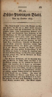 Ostsee-Provinzen-Blatt Donnerstag 23. Oktober 1823