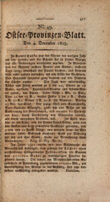 Ostsee-Provinzen-Blatt Donnerstag 4. Dezember 1823