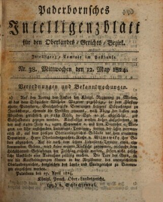 Paderbornsches Intelligenzblatt Mittwoch 12. Mai 1824