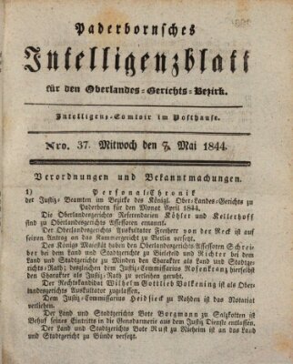 Paderbornsches Intelligenzblatt Dienstag 7. Mai 1844