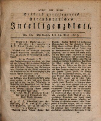 Gnädigst privilegirtes Altenburgisches Intelligenzblatt Dienstag 19. Mai 1818