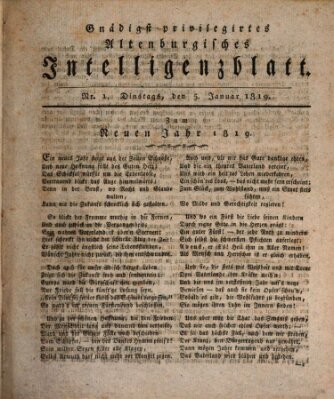 Gnädigst privilegirtes Altenburgisches Intelligenzblatt Dienstag 5. Januar 1819