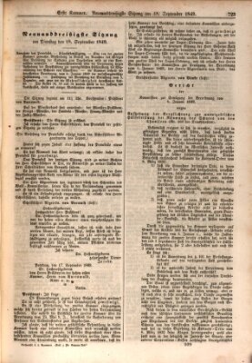 Verhandlungen der Ersten Kammer. Stenographische Berichte über die Verhandlungen der Ersten Kammer (Allgemeine preußische Staats-Zeitung) Dienstag 18. September 1849