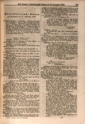 Verhandlungen der Ersten Kammer. Stenographische Berichte über die Verhandlungen der Ersten Kammer (Allgemeine preußische Staats-Zeitung) Samstag 22. September 1849