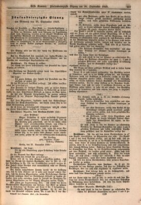 Verhandlungen der Ersten Kammer. Stenographische Berichte über die Verhandlungen der Ersten Kammer (Allgemeine preußische Staats-Zeitung) Mittwoch 26. September 1849