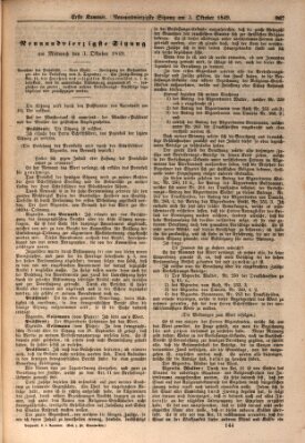 Verhandlungen der Ersten Kammer. Stenographische Berichte über die Verhandlungen der Ersten Kammer (Allgemeine preußische Staats-Zeitung) Mittwoch 3. Oktober 1849