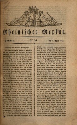 Rheinischer Merkur Samstag 2. April 1814