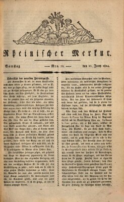 Rheinischer Merkur Samstag 11. Juni 1814