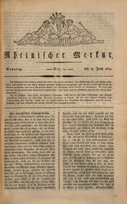 Rheinischer Merkur Sonntag 19. Juni 1814