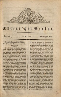 Rheinischer Merkur Freitag 15. Juli 1814