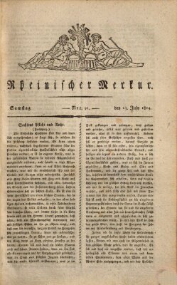 Rheinischer Merkur Samstag 23. Juli 1814