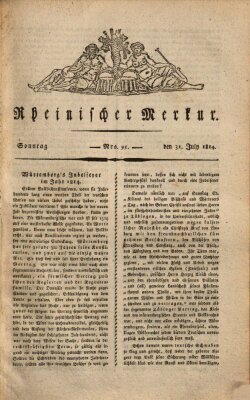 Rheinischer Merkur Sonntag 31. Juli 1814