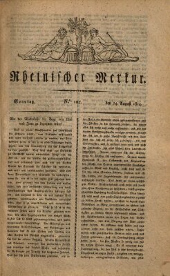 Rheinischer Merkur Sonntag 14. August 1814