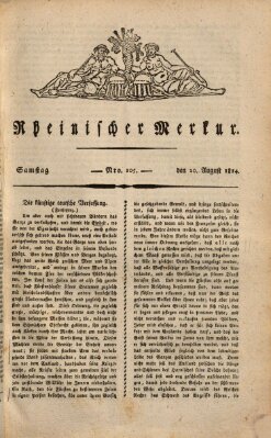 Rheinischer Merkur Samstag 20. August 1814