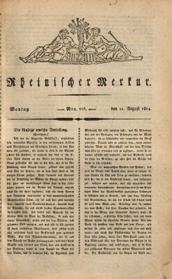 Rheinischer Merkur Montag 22. August 1814