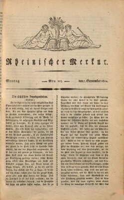 Rheinischer Merkur Montag 5. September 1814