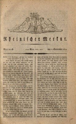 Rheinischer Merkur Mittwoch 21. September 1814