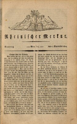 Rheinischer Merkur Sonntag 25. September 1814