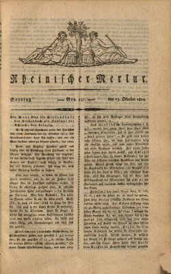 Rheinischer Merkur Sonntag 23. Oktober 1814