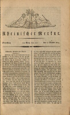 Rheinischer Merkur Dienstag 25. Oktober 1814