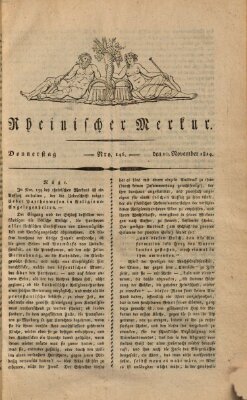 Rheinischer Merkur Donnerstag 10. November 1814