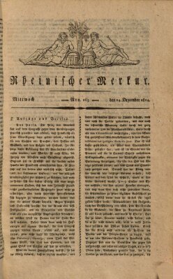 Rheinischer Merkur Mittwoch 14. Dezember 1814