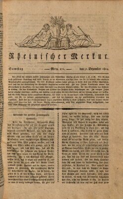 Rheinischer Merkur Samstag 31. Dezember 1814