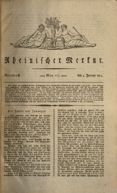 Rheinischer Merkur Mittwoch 4. Januar 1815