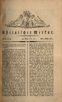 Rheinischer Merkur Freitag 3. März 1815