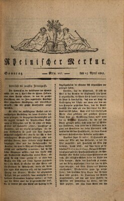 Rheinischer Merkur Sonntag 23. April 1815