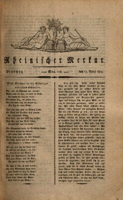 Rheinischer Merkur Dienstag 25. April 1815