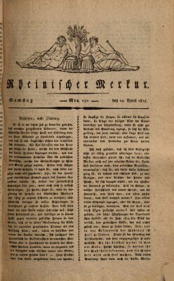 Rheinischer Merkur Samstag 29. April 1815