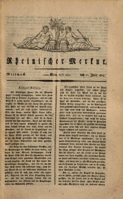 Rheinischer Merkur Mittwoch 21. Juni 1815