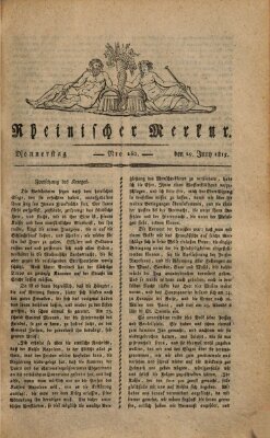 Rheinischer Merkur Donnerstag 29. Juni 1815