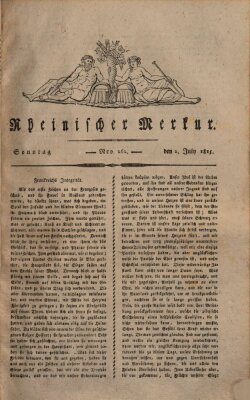 Rheinischer Merkur Sonntag 2. Juli 1815