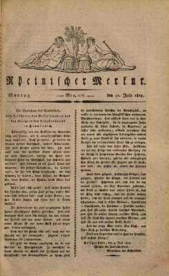 Rheinischer Merkur Montag 31. Juli 1815