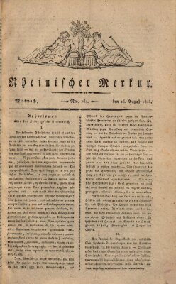 Rheinischer Merkur Mittwoch 16. August 1815