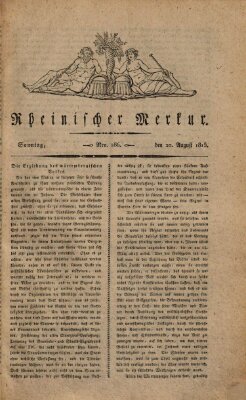 Rheinischer Merkur Sonntag 20. August 1815