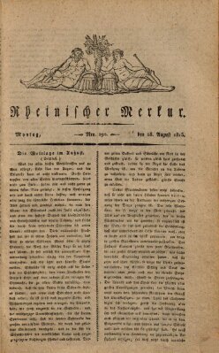 Rheinischer Merkur Montag 28. August 1815