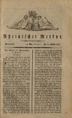 Rheinischer Merkur Mittwoch 11. Oktober 1815