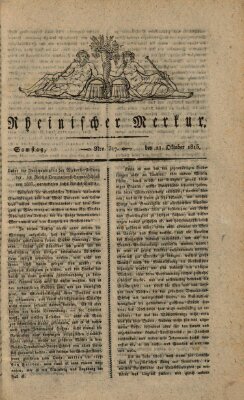 Rheinischer Merkur Samstag 21. Oktober 1815