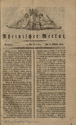 Rheinischer Merkur Sonntag 29. Oktober 1815