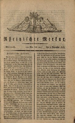 Rheinischer Merkur Mittwoch 8. November 1815