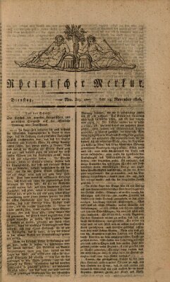 Rheinischer Merkur Dienstag 14. November 1815