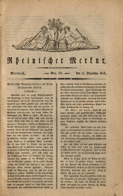 Rheinischer Merkur Mittwoch 27. Dezember 1815